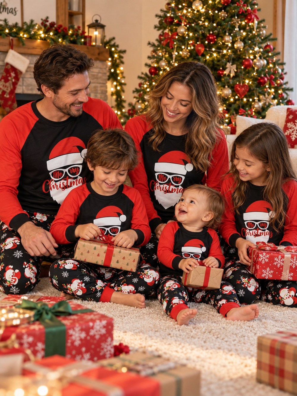 Santa Claus Print Pajama Set