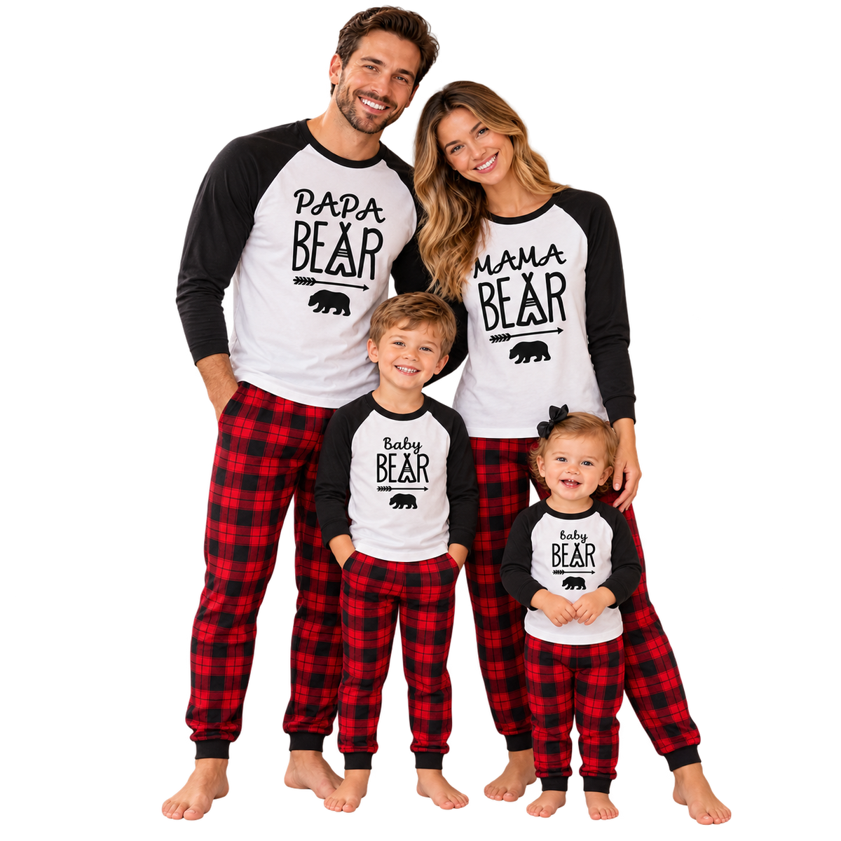 White Bear Family Matching Christmas Pyjamas