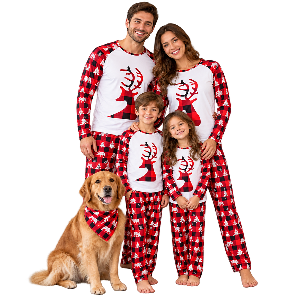 Family Deer Print Matching Pyjama Set