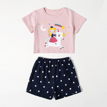 Load image into Gallery viewer, two-piece-unicorn-short-set-for-girls
