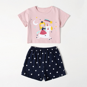 two-piece-unicorn-short-set-for-girls