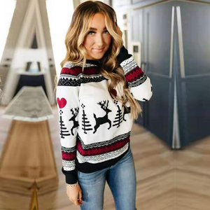 Women Reindeer Snowflake Christmas Ugly Sweater