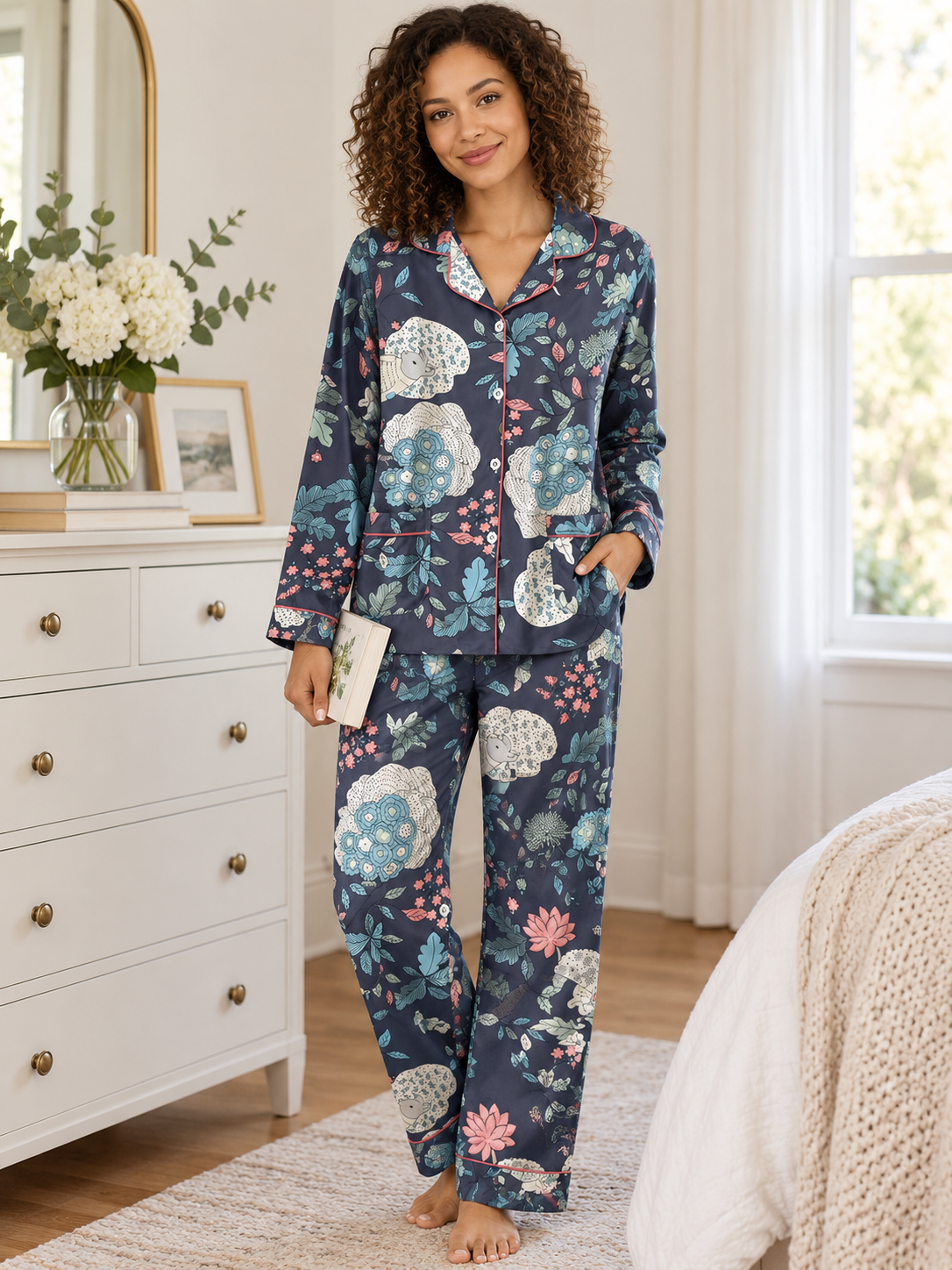 Women's Jungle Rabbit Pajama Set