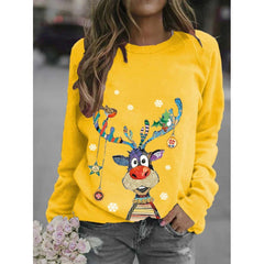 Women's Christmas Long Sleeve Sweatshirt - fabric detail