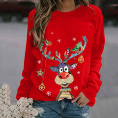 Women's Christmas Long Sleeve Sweatshirt - side view