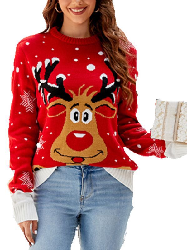 Women's Ugly Christmas Knit Top - fabric detail