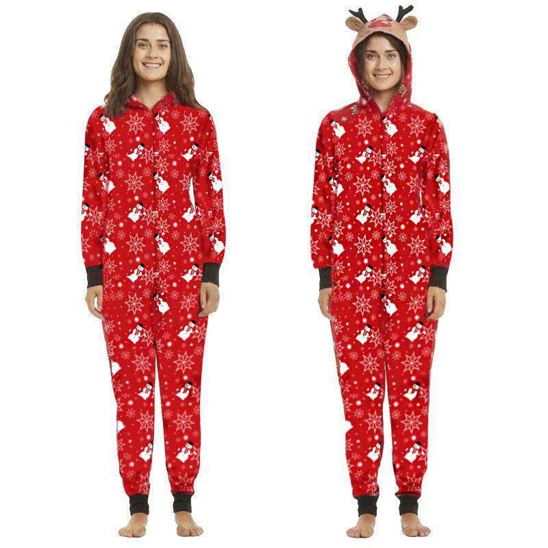 Jumpsuit with hoodie Matching family Christmas Pajama Set