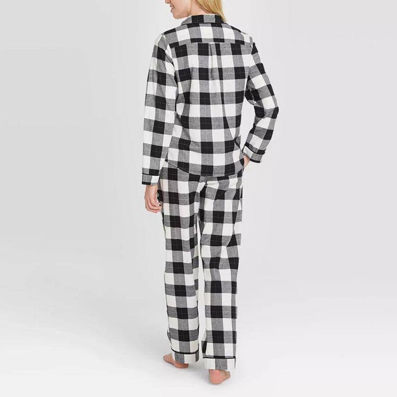 Women's Check Pajama Set - model wearing
