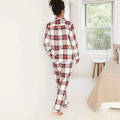 Women's Check Pajama Set - back view