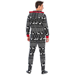 Men's Christmas Print Hooded Pajama Set - lifestyle
