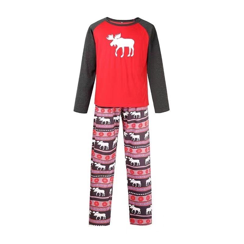 Men's Christmas Reindeer Pajama Set - front view