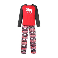 Men's Christmas Reindeer Pajama Set - front view