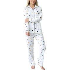 Women's Cotton Love Print Pajama Set - side view