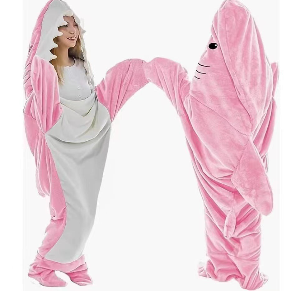 Shark One-Piece Pajama Set - model wearing