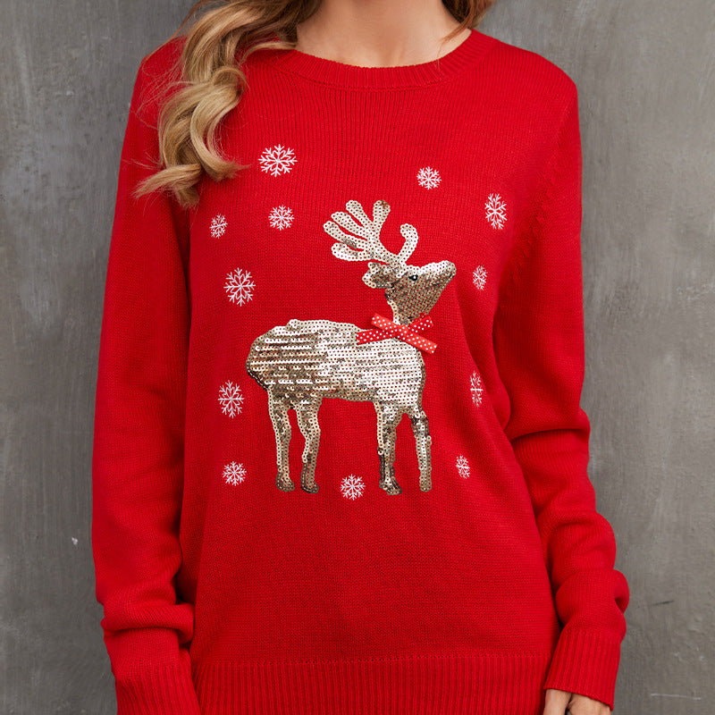 Knitted Cardigan Christmas Ugly Sweater - model wearing
