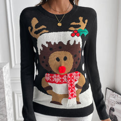 Knitted Cardigan Christmas Ugly Sweater - model wearing