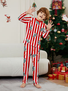 Family Striped Print Matching Pajamas - back view