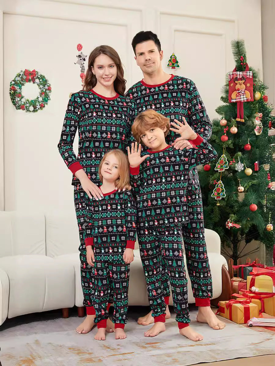 Christmas Tree Snowflake Family Pajama Set - back view