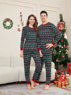 Christmas Tree Snowflake Family Pajama Set - fabric detail