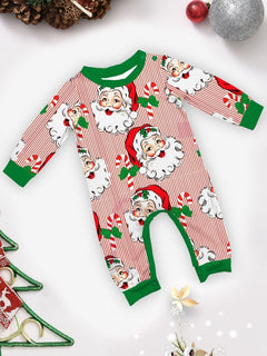 Santa Head Print Christmas Family Pajama Set - lifestyle shot