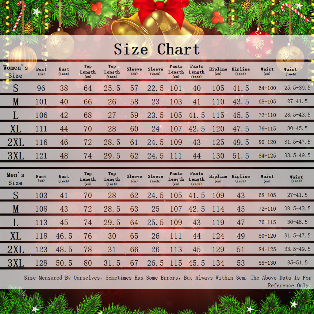 Round Neck Elegant Matching Christmas Pyjamas Set