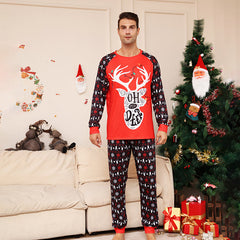 Christmas Deer Print Family Pajamas - lifestyle view