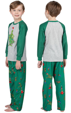Boys' Dragon Print Pajamas - front view