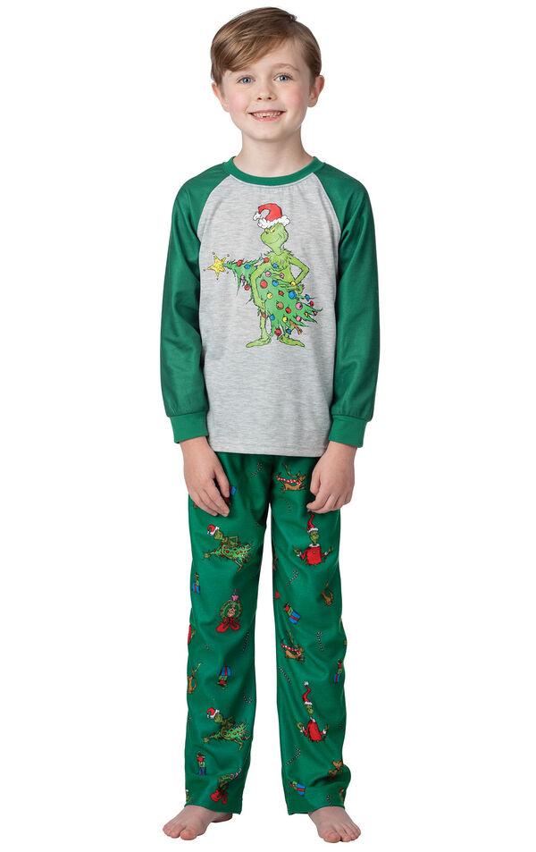 Boys' Dragon Print Pajamas - model wearing