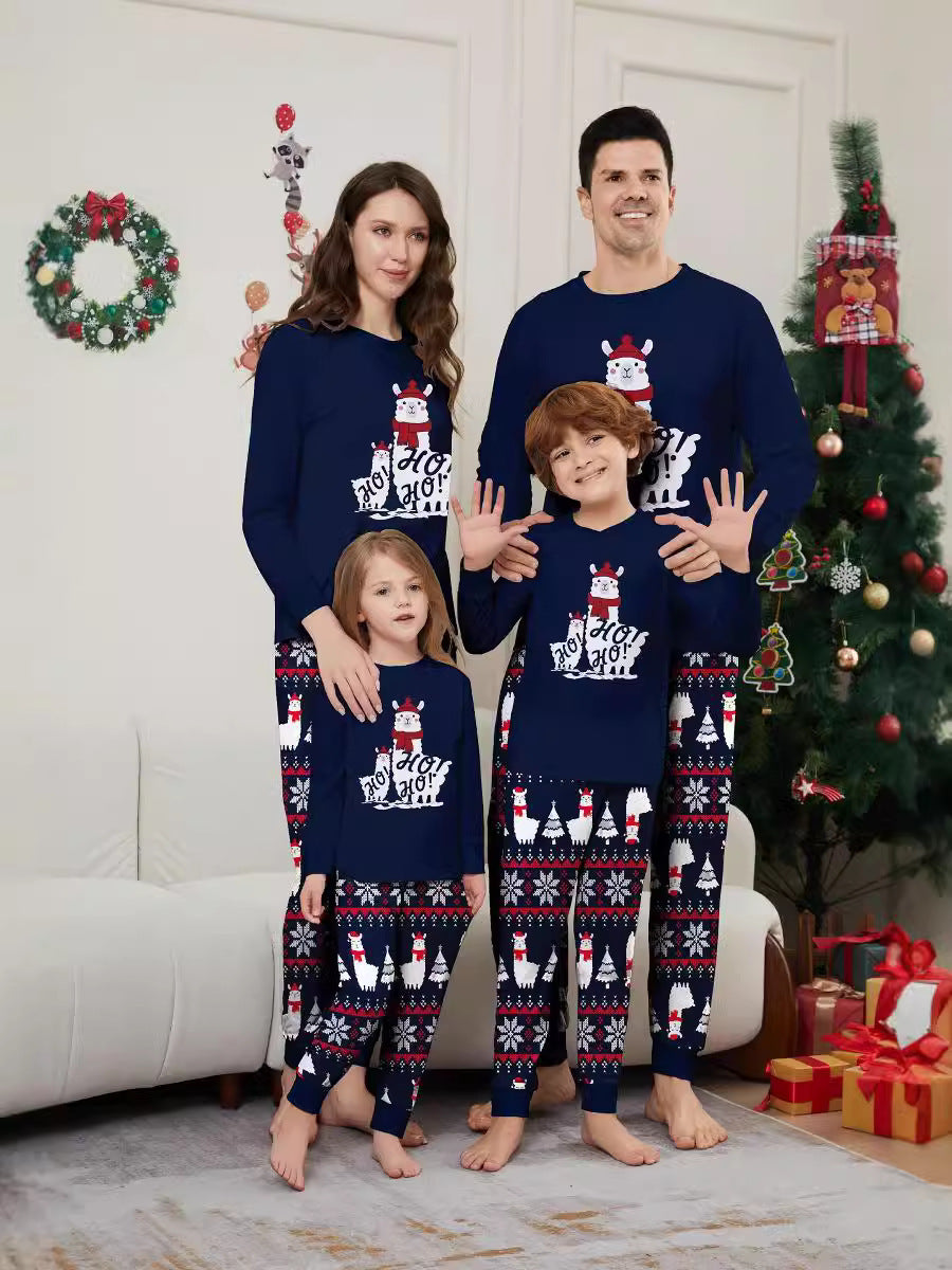 Christmas Ho Ho Ho Family Pajama Set - front view