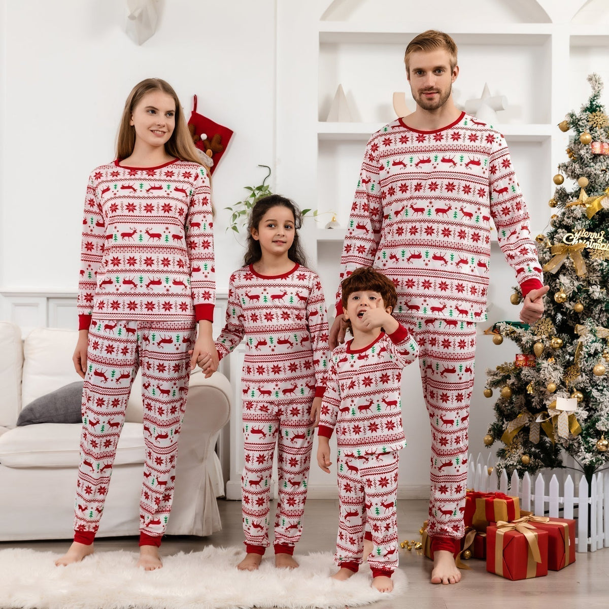 Family Christmas Pajamas - model wearing