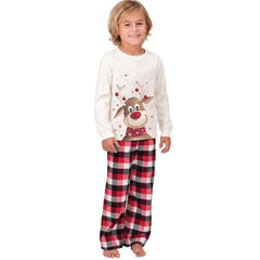 Family Holiday Reindeer Matching Pajama Set - fabric detail