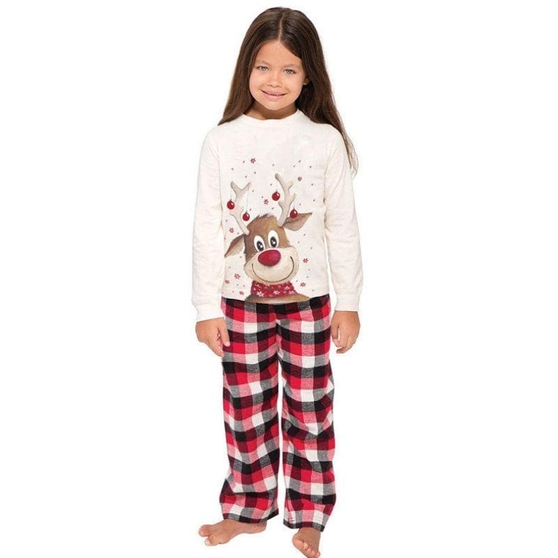 Family Holiday Reindeer Matching Pajama Set - back view