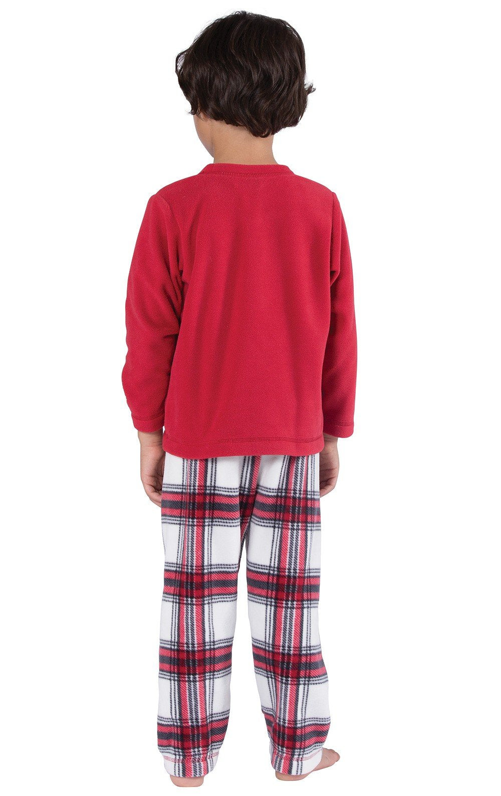 Boys' Fireside Fleece Pajamas - model wearing