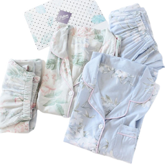 Floral Print Pajama Set - fabric detail
