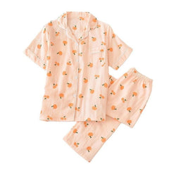 Women's Fruit Print Pajama Set - front view