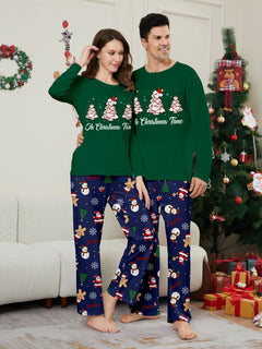 Family Green Christmas Tree Matching Pajama Set - back view