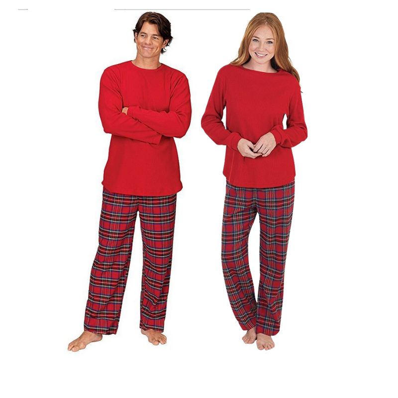 Family Heritage Plaid Matching Pajamas - front view
