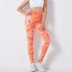 Women's High-Waist Seamless Tie-Dye Leggings - lifestyle