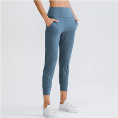 Women's High-Waist Loose Joggers with Pockets - detail view