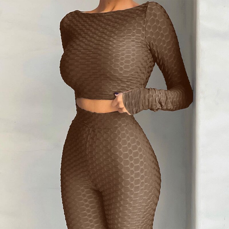 Women's Honeycomb 2-Piece Gym Set - model wearing