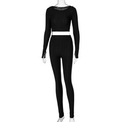 Women's Honeycomb 2-Piece Gym Set - fabric detail