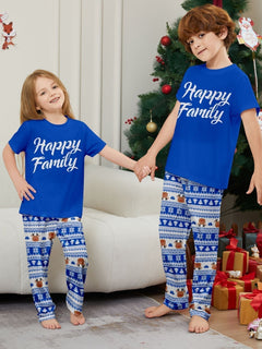 Family Happy Christmas Matching Pajama Set - model wearing