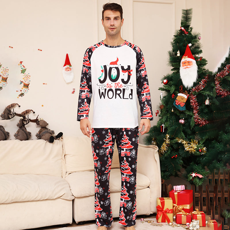 Family Joy World Christmas Matching Pajamas - detail view
