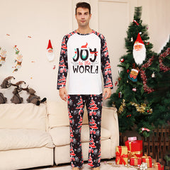 Family Joy World Christmas Matching Pajamas - detail view