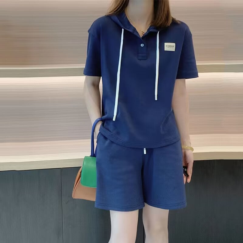 Women's Loose-Fit Shorts Set - front view