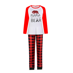 Family Mama Papa Bear Christmas Pajama Set - model wearing