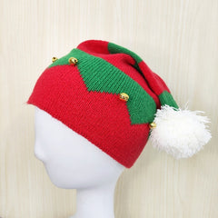 Knitted Christmas Hat with Wool Pom-Pom - fabric detail