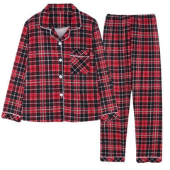Men's Check Pajama Set - front view