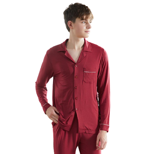 Men's Long-Sleeve Pajama Set - front view