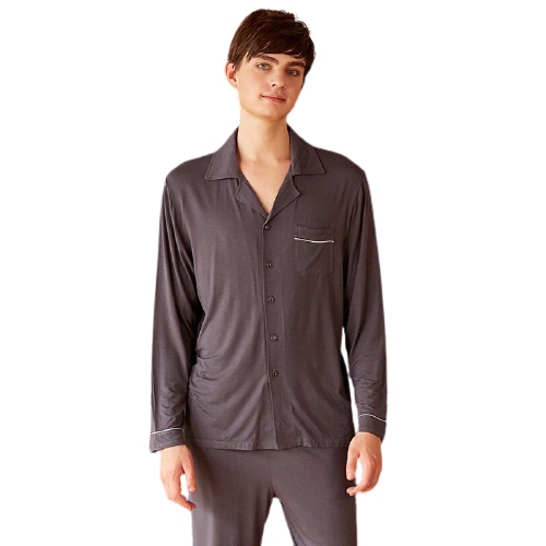 Men's Long-Sleeve Pajama Set - model wearing